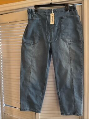 Luvamia Size XL Straight Leg Jeans in Faded Blue